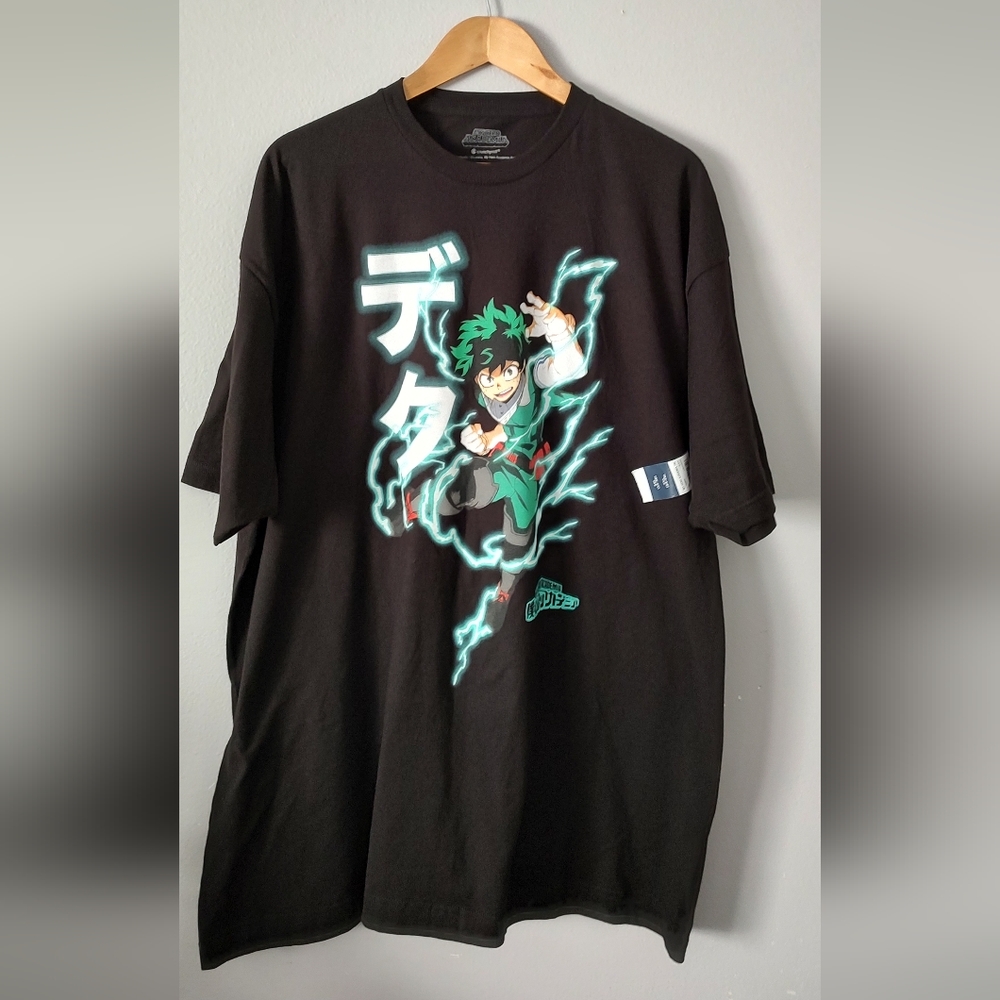 Big Men Graphic T-Shirts My Hero Academia Short Sleeves 3X Color Black New